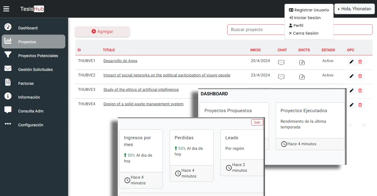 Aplicación Web de Gestión de Proyectos en Angular y Node